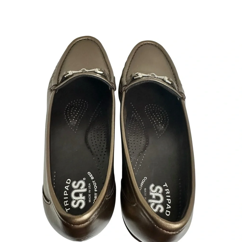 SAS Metro M Bronze Horse-bit  Loafers size 7-1/2 N